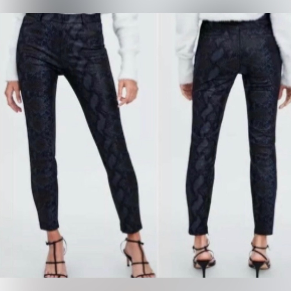 Zara snake skin pull on pants new with tags